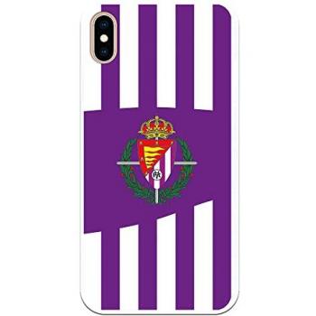 Funda Oficial Original Valladolid Franjas Lila y Blancas para iPhone XS Max