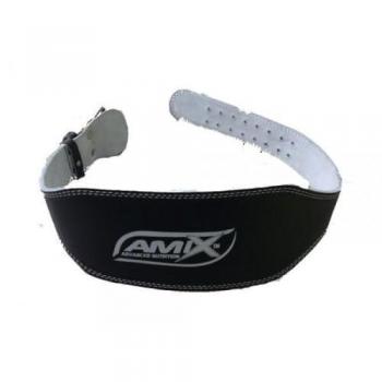 Cinturón de Cuero Negro Amix Talla S Weightlifting Belt Transparente