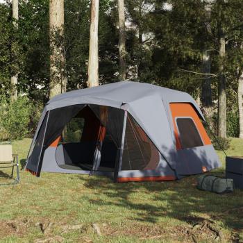 Tienda familiar 10 personas impermeable apertura rápida color gris y naranja, azul, verde y más