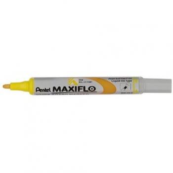 Pentel - Marcador Maxiflo para pizarra blanca de punta media. Color amarillo