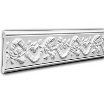 Moldura Decorativa de Pared Estilo Neorrenacimiento Blanca 2 m Profhome