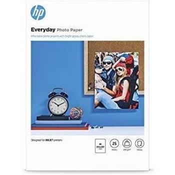 HP Papel Fotográfico Semi-Brillante A4 200g, Paquete de 25 Hojas (Q5451A)