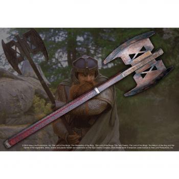 Hacha Doble Cabeza Gimli - Réplica Detallada 1/1 de El Señor de los Anillos