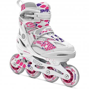 Roces Moody 4.0 Chica 30-35 Chica en línea Skate, Blanco Rosa, 30-35