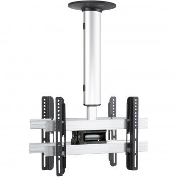 Soporte de Techo Universal VESA para TV CM3 Mini Double (2 Pantallas, 26-40 Zoll, 30 kg) - Color Plata