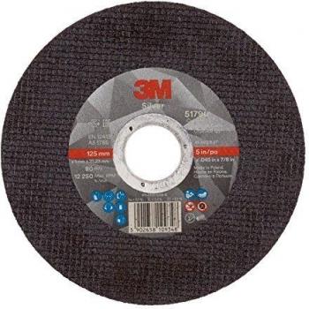 3 M 51790 Silver Disco de corte, 125 mm, 1, 0 mm, 22, 23 mm, tipo 41