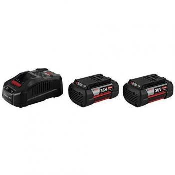 BOSCH 1600A00L1U - Conjunto batería Power Set 36 V 6,0 Ah. con 2 Baterías de 6,0 Ah. Cargador AL 3860 CV. Caja de cartón.