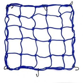 sourcing map 45cm X 45cm Azul Elástica de Portaequipajes Malla Mercancías Red de Vehículo Coche Motocicleta