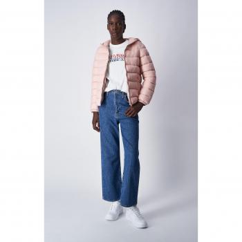 Chaqueta Champion C Logo Nylon Padded para mujer en color rosa