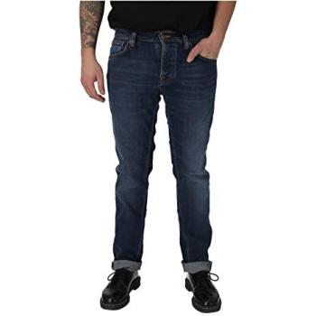 Nudie Jeans Slim Fit Grim Tim Blue Denim Pants Size 33/L34