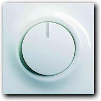 ABB Busch-Jaeger White Rotary Dimmer Cover Plate with Knob - Model 6540-74
