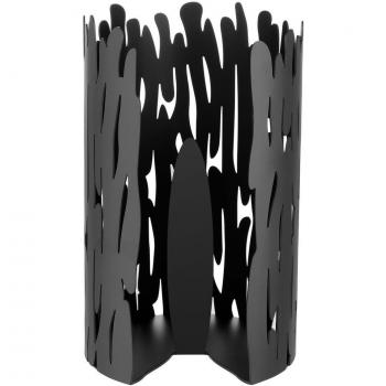Alessi - Barkroll BM04 - Porta Rollos de Cocina de Diseño en Acero Inoxidable 18/10 con Resina Epoxi, Negro