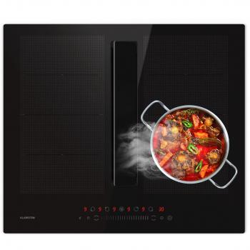 Klarstein Chef-Fusion Sistema Down Air Placa de Inducción + Campana Extractora 60 cm, 600 m³/h, EEC A