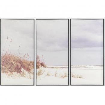 Lienzo DKD Home Decor Playa Mediterráneo (120 x 2,8 x 80 cm)