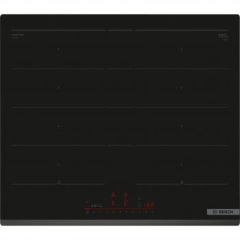 Placa de Inducción BOSCH PXY63KHC1E, Placa de inducción 60cm, 4 fuegos, 7400w, color negra