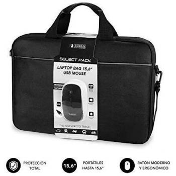 SUBBLIM Select Pack Wired Mouse USB + Laptop Bag 15,6