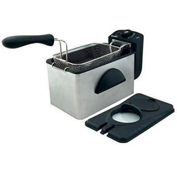 COMELEC FR 3082 Freidora eléctrica, 2000 W, 2 litros, Blanco/Negro