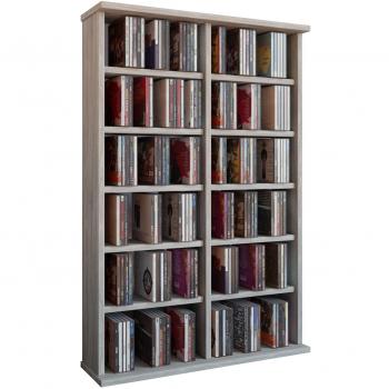 VCM Ronul-Torre para CD/DVD, para 300 CDs, sin Puerta de Cristal, Efecto Corte de Sierra, Color, Roble Sonoma