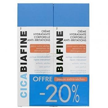 CICABIAFINE Crème corporelle anti-irritations Hydratante Lot de 2 tubes de 200 ml