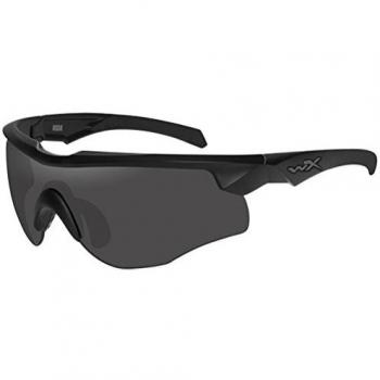 Wiley X WX Rogue Comm Gafas Smoke Grey Claro Light Rust Lente Mate Negro Montura