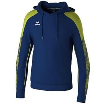 Erima Men's Evo Star Hooded Sweatshirt, New Navy/Lime, Size M