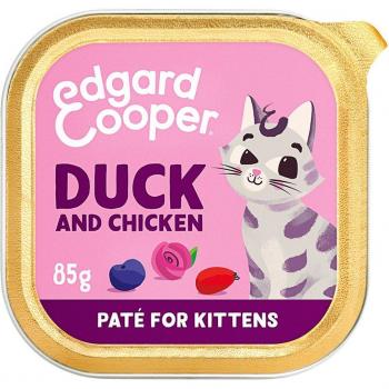 Edgard & Cooper Kitten Paté de Pato y Pollo con Arándanos, Salvia y Valeriana en Tarrina - 85g