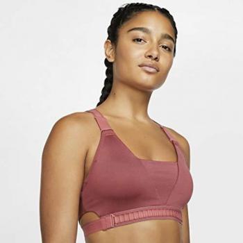 NIKE Infinity Bra Sujetador Deportivo, Mujer, Cedar/Cedar/Light Redwood, L