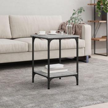 Mesita de centro Sonoma gris 40x40x55 cm madera multicapa