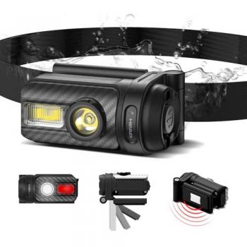 Linterna Magnética Multifunción HEAD, Autonomía 8h, Potencia Máx 500Lm, IPX4, Negra, 6 Modos, Accesorios extra