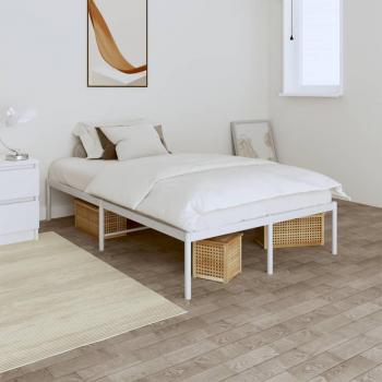 Estructura de cama de metal blanca 120x190 cm sin colchón Vidaxl
