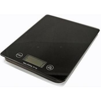 Báscula de cocina, Negro, 135 x 210 x 20 mm - digital delgada de cristal del LCD de cocina electrónica Postales Alimentos 5KG Balanzas [version:x8.5] by DELIAWINTERFEL