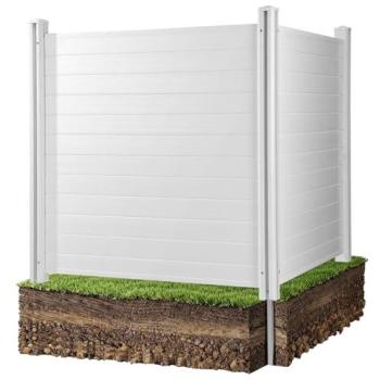 VEVOR 50 x 50 Outdoor Vinyl Privacy Fence - Air Conditioner and Pool Equipment Enclosure (2 Panels)