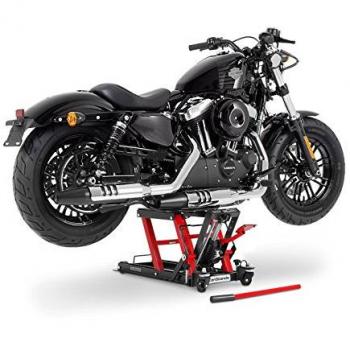 Elevador moto ConStands Mini-Lift L black-rojo por Harley Davidson Cross Bones