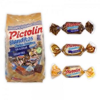 Caramelos Pictolín Chocolate, Café y Toffee sin azúcar 1kg.