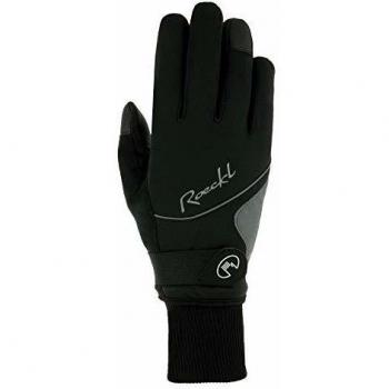 Roeckl Wallis Guantes de Ciclismo de Invierno Negros, tamaño:8