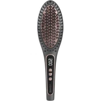 Cecotec Bamba InstantCare 1100 Smooth Brush Cepillo Alisador Eléctrico Iónico con Revestimiento de Cerámica y Extracto de Aguacate, Gris/Rosa - 9 Ajustes