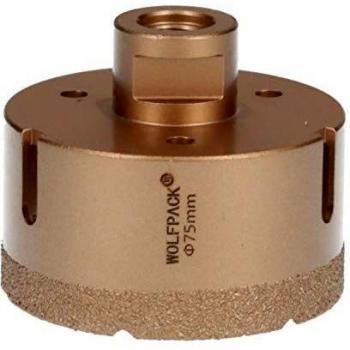 Corona Diamante Para Amoladora Ø 75 mm. Conexión Rosca M14. Corte Seco