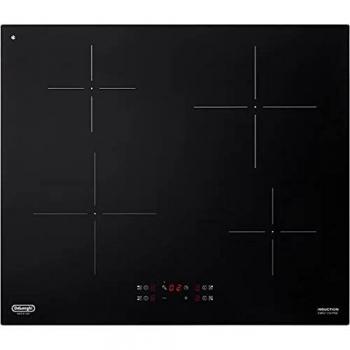 Piano de Cocción por Inducción DeLonghi PIN 62 Negro 60 cm con 4 Zonas y Temporizador Programable