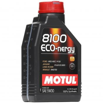 Aceite de motor MOTUL 8100 Eco-nergy 5W30 1L, tipo: aceite de motor, características: sintético, bajo en emisiones, adecuado para motores diésel y gasolina, cumple con las especificaciones ACE