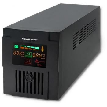 Qoltec 53954 UPS de 1200VA con pantalla LCD y puerto USB