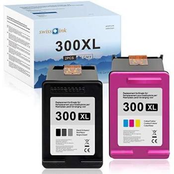 Swiss Ink Cartuchos de tinta de repuesto para HP 300XL 300 XL para HP Deskjet D5660 F2400 F2410 F2420 F2430 F2440 F2480 F2492 F4200 F4210