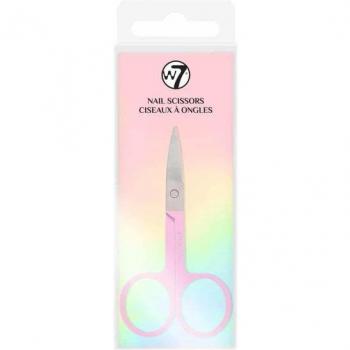 Tijera para Uñas W7 - Nail Scissors con hojas afiladas, diseño ergonómico, acero inoxidable, punta redondeada y mango antideslizante