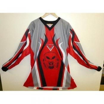 Roleff Racewear Camisa Motocross, Negro/Rojo, L
