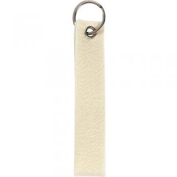 Llavero, medidas 3x15 cm, grosor 3 mm, blanquecino, 4ud