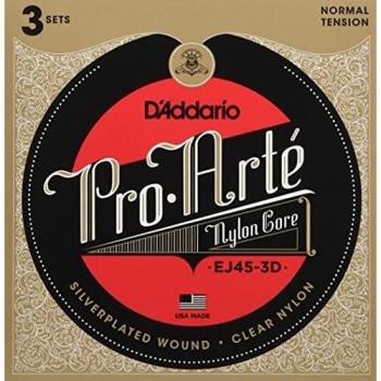 D'Addario Pro Arte Normal Tension Classical Guitar Strings 3-Pack EJ45-3D