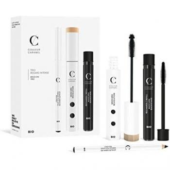 Sacapuntas Doble Couleur Caramel + Pack Trío de Maquillaje para Ojos Intenso: Máscara y Lápiz de Ojos