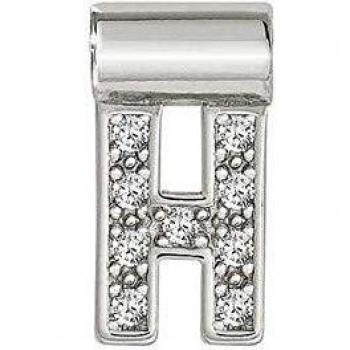 Colgante Nomination SeiMia Letra H en plata con zircones blancos