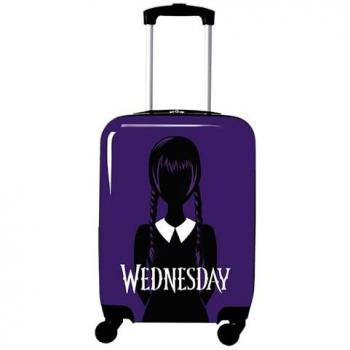 Maleta Cabina Wednesday Morada - 4 Ruedas Giratorias Multidireccionales - Rígida y Resistente - 55x36x22 cm