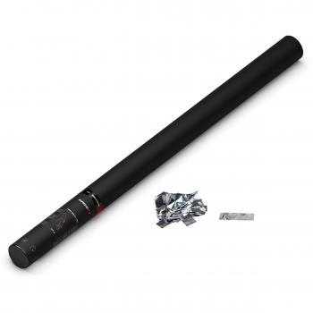 Cañón de Confeti Portátil 80cm Plata Metalizado - MagicFX