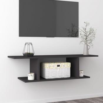 Mueble de TV de pared vidaXL 103x30x26,5 cm, color gris, Mueble de salón, Mueble Televisor, Mesa de TV